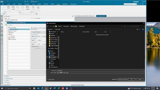 Siemens NX 2206 How To Save A DXF File смотреть онлайн