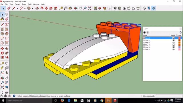 SketchUp Lego Direction Sheet Layers смотреть онлайн