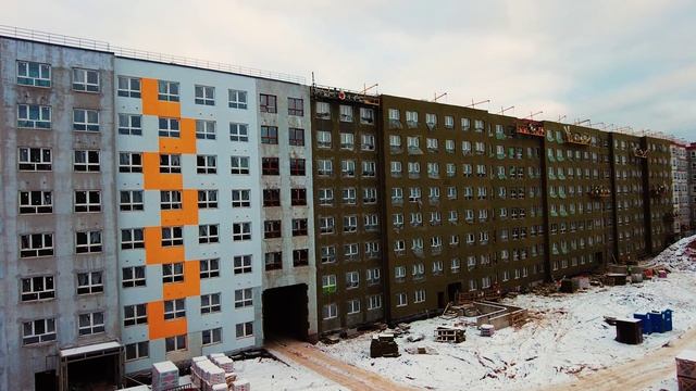 ЖК «Новая Рига» — съёмка с воздуха февраль 2025 смотреть онлайн