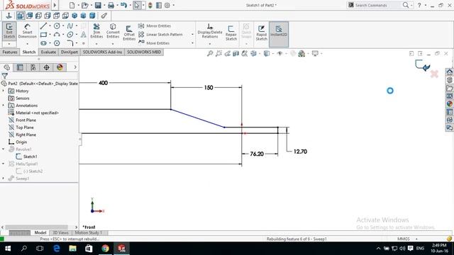 Modeling Runner of Screw Turbine in SolidWorks 2/2 смотреть онлайн