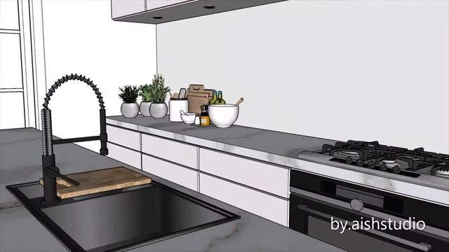 Kitchen Design I Animation in Sketchup смотреть онлайн