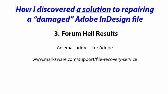 How to easily repair a damaged Adobe InDesign file with Markzware смотреть онлайн