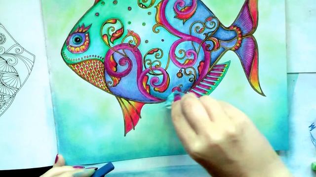 Coloring tutorial. Background with Bokeh effect in 'The Lost Ocean' смотреть онлайн