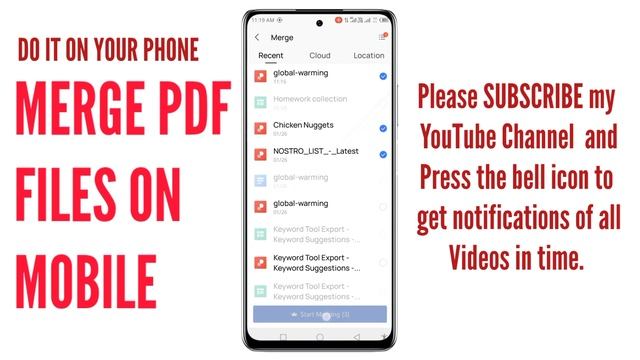 How to Merge PDF files on mobile using WPS Office смотреть онлайн