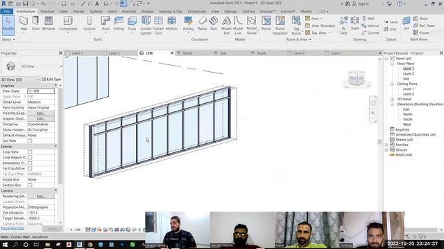 Curtain Walls in Revit - Tutorial for Beginner смотреть онлайн