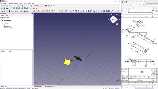Tutorial Freecad N7. Maniglia percorso sweep, raccordi, esportazione File Step. смотреть онлайн