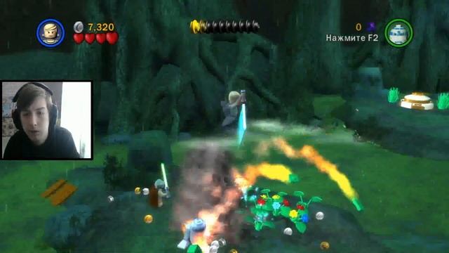 LEGO Star Wars The Complete Saga Прохождение #14 Обучение Люка Скайуокера смотреть онлайн