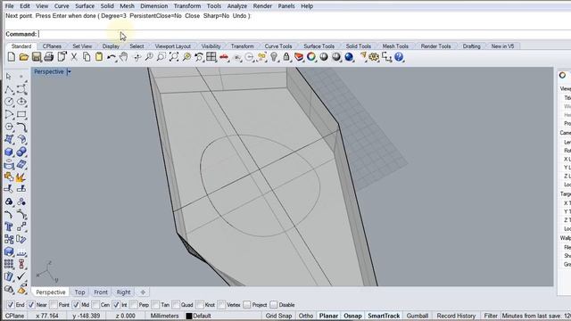 Rhino Tutorial 13: move edges and faces of a solid смотреть онлайн