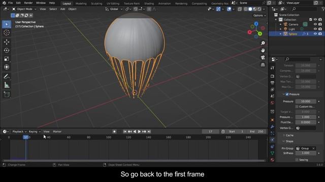 simulating a PARACHUTE in blender | blender tutorial смотреть онлайн