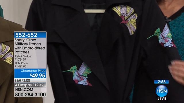 Sheryl Crow Military Trench with Embroidered Patches смотреть онлайн