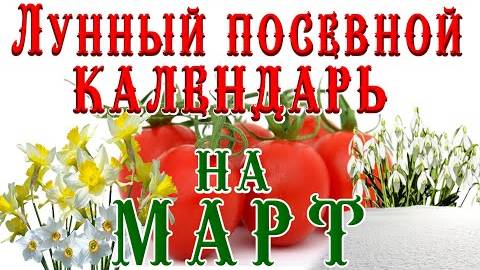 ЛУННЫЙ ПОСЕВНОЙ КАЛЕНДАРЬ на МАРТ / LUNAR SOWING CALENDAR for MARCH смотреть онлайн