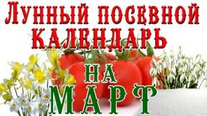 ЛУННЫЙ ПОСЕВНОЙ КАЛЕНДАРЬ на МАРТ / LUNAR SOWING CALENDAR for MARCH