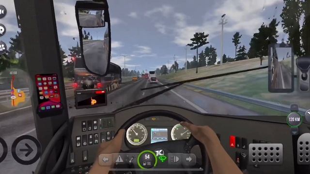 Bus simulator ultimate Bodrum to mugla🇹🇷 rainy weather 🌦️beautiful view смотреть онлайн