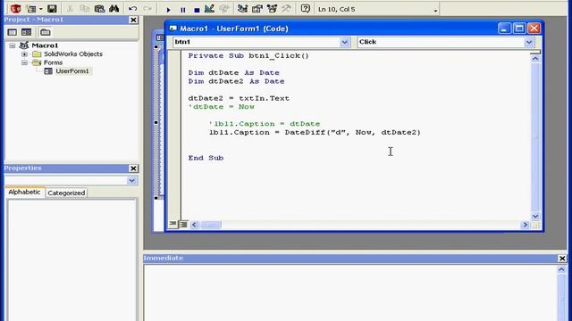SOLIDWORKS VBA 15 ( Date and Time Function ) Tutorial смотреть онлайн