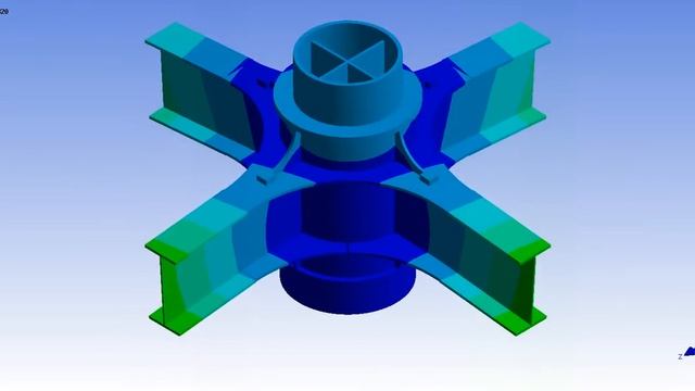 Connecting steel columns and beams in ANSYS part 2 смотреть онлайн