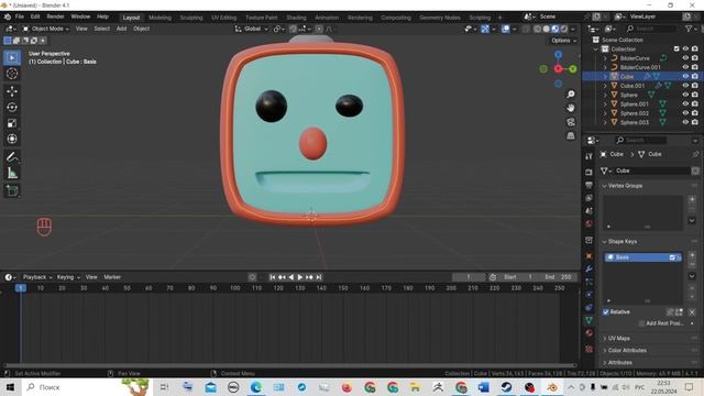 Лицевая анимация через Shape Keys #games #blender смотреть онлайн