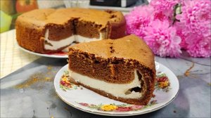 Шоколадный пирог с творожной начинкой. Вкусный, нежный, ароматный