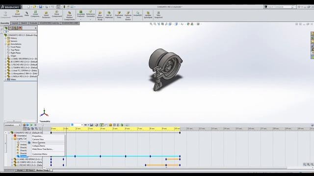 SolidWorks - Fazendo Animação com Movimento de Camera em formato de video no Motion Study смотреть онлайн