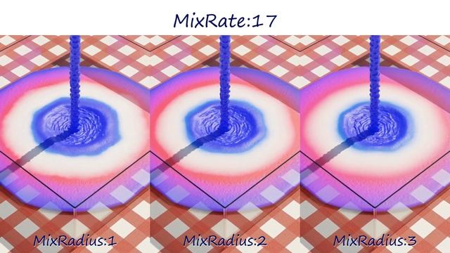 Blender Flip Fluids - Mixing colors comparison of MixRate vs MixRadius смотреть онлайн