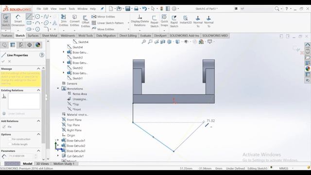 Solidworks tutorial for beginners #64 |Guide bracket| смотреть онлайн