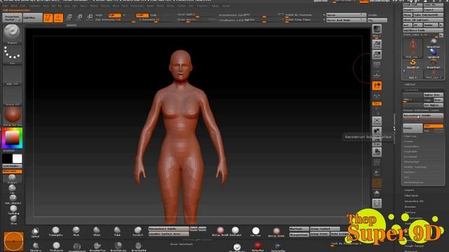 Zbrush Tutorial 10 Reconstruct subdiv / Re - divide / polymesh 3D смотреть онлайн