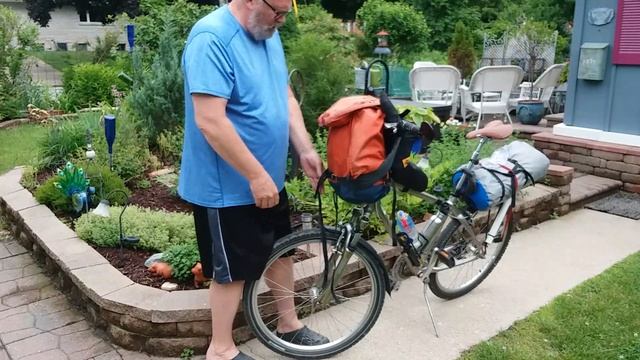 Backpack as Bicycle Handlebar Pack for Bikepacking смотреть онлайн