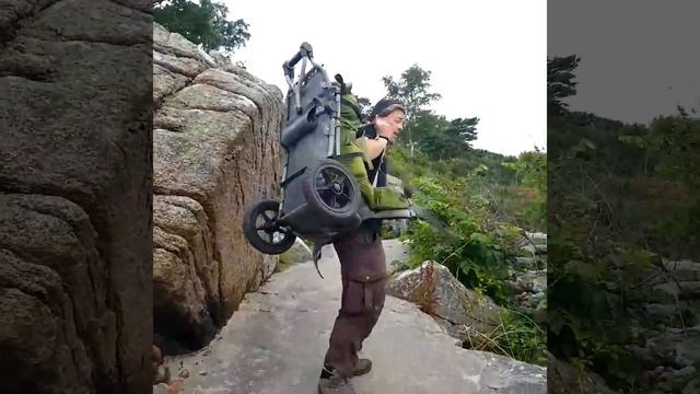 Wheelhiking - concept idea for a terrain going backpack with wheels Burley & Osprey смотреть онлайн