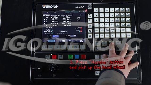 NK280 (7) - How to operate the machine by using manual mode or hand wheel mode in NK280B system смотреть онлайн