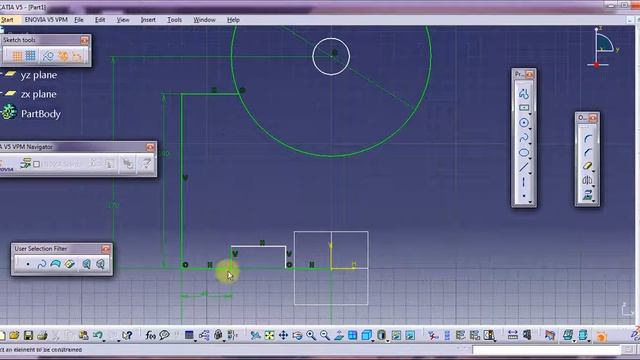 LESSON11:CATIA DRAWING 5 смотреть онлайн
