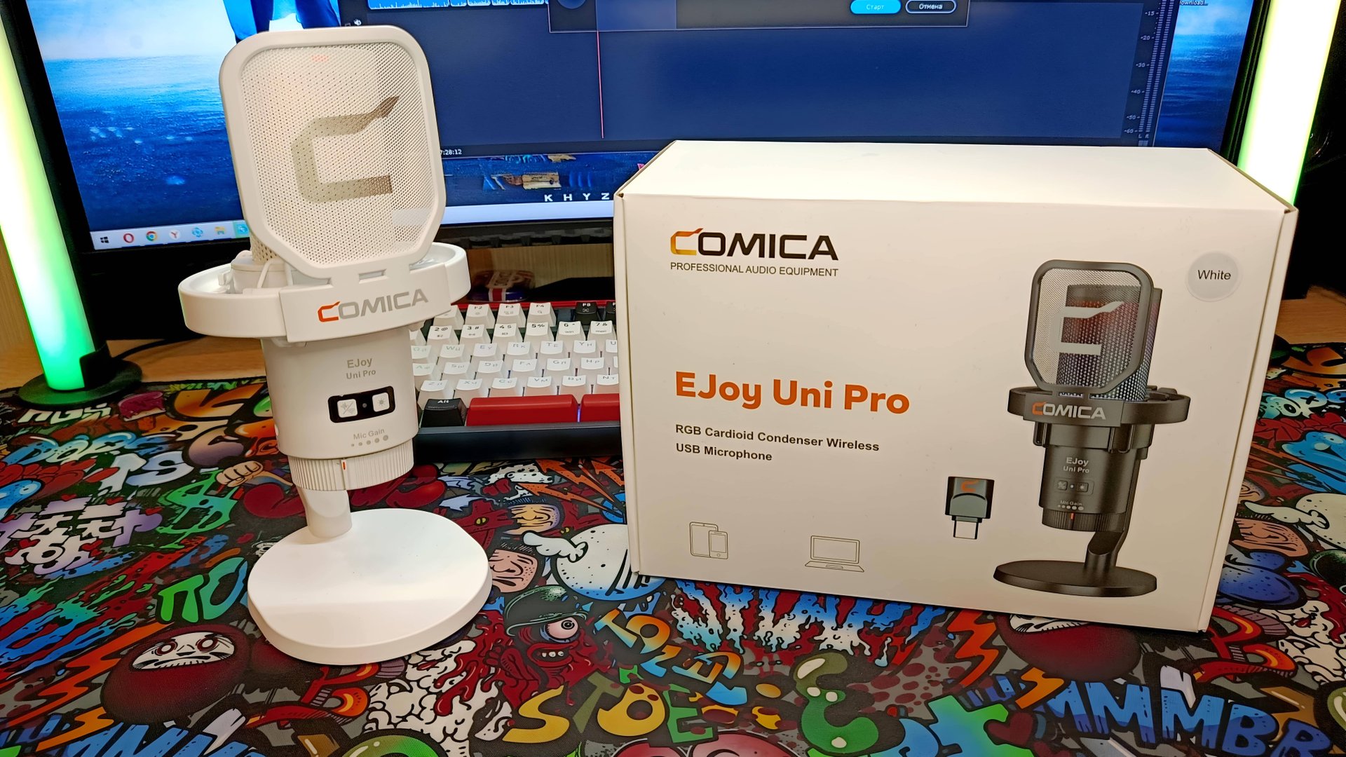 Кардиоидный микрофон Comica EJoy Uni Pro с 24 битной записью смотреть онлайн