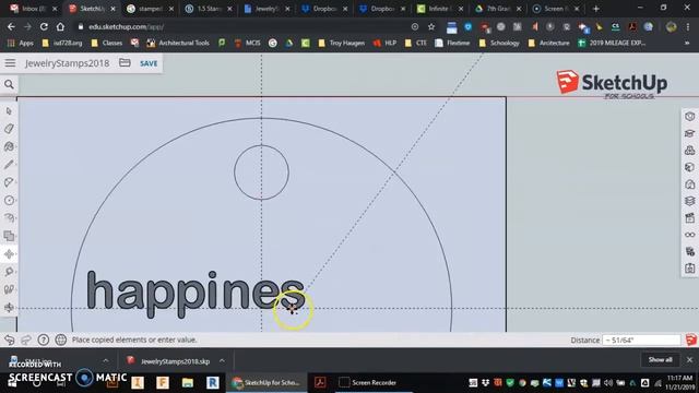 Sketchup Stamped Metal Jewelry Circular Letters смотреть онлайн