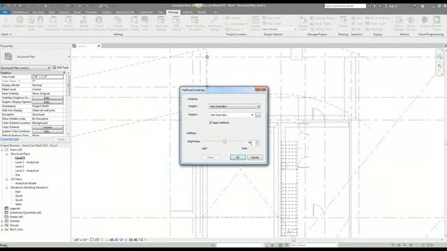 Revit Structure Tutorial - Halftone and Underlay a linked model смотреть онлайн