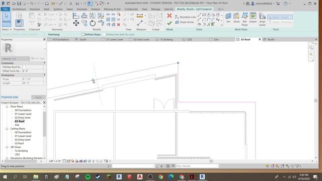 Getting Started with Revit- 19 Modifying the Roof смотреть онлайн
