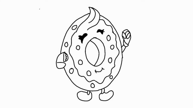 How to Draw donut|Как нарисовать пончик смотреть онлайн