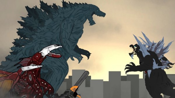 Space Dagon VS Infected sky, Godzilla Earth, secret Godzilla.