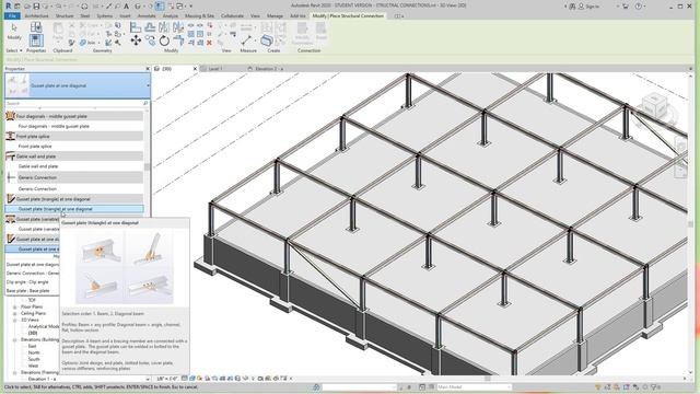 Revit Structure Steel Bracing Connections смотреть онлайн
