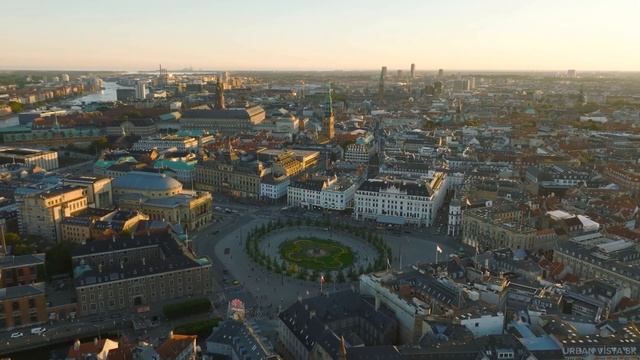 Denmark from the sky, relaxing music cinematic background 8K Video смотреть онлайн