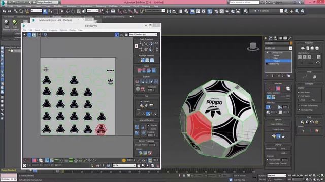 3ds max adidas soccer ball modeling and rendering part - 01 смотреть онлайн