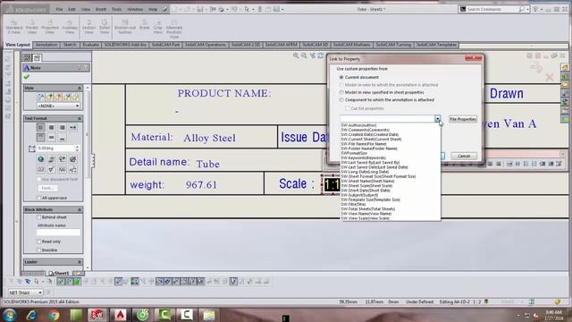 Hoc Solidworks Online - How to make a template drawing смотреть онлайн