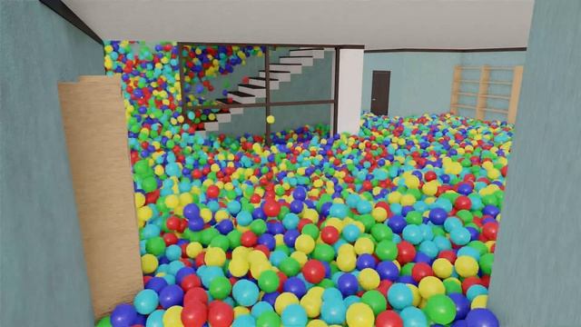Balls Simulations - Blender Rigid body simulation смотреть онлайн