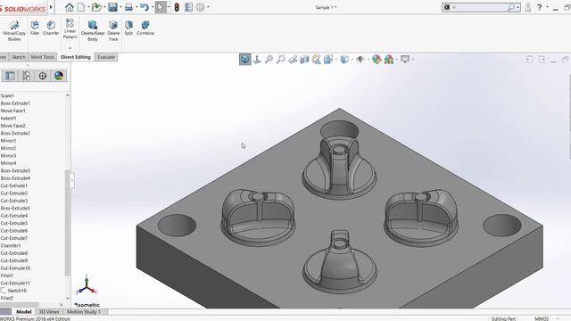 SOLIDWORKS Mold Design | Solidworks Mold Tutorial смотреть онлайн