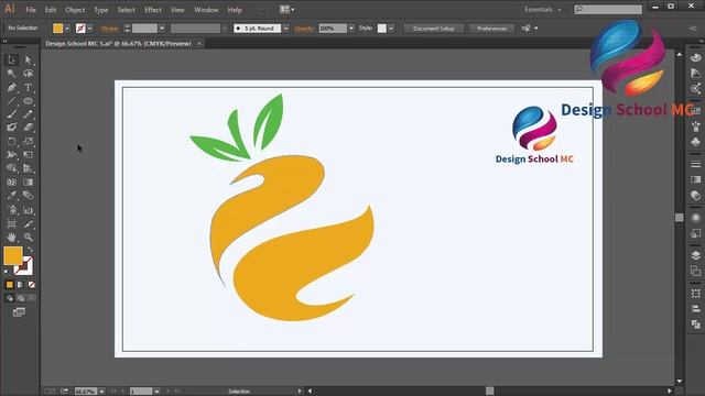 Circle Orange Logo Design Tutorial - 3D Fresh Logo in Adobe illustrator | Design School MC смотреть онлайн