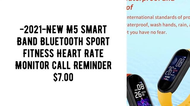 -2021-New M5 Smart Band Bluetooth Sport Fitness Heart Rate Monitor Call Reminder смотреть онлайн