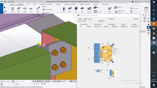 [Tekla Structures 2020] Tube Gusset смотреть онлайн