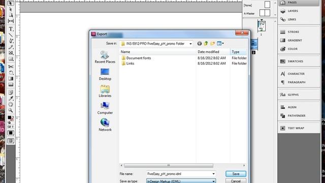 How to Export an IDML file from inDesign смотреть онлайн