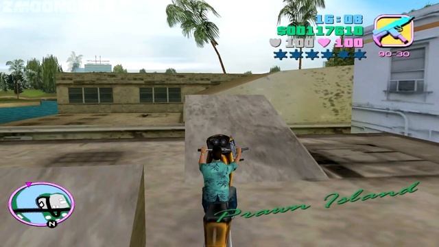 GTA Vice City - How to do Unique Stunt Jump #36 on Prawn Island at the beginning of the game смотреть онлайн
