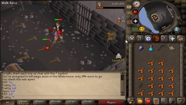 1 Hour of Magic Axes as a Pure (Wilderness Slayer) [60 Attack/86 Strength] - OSRS