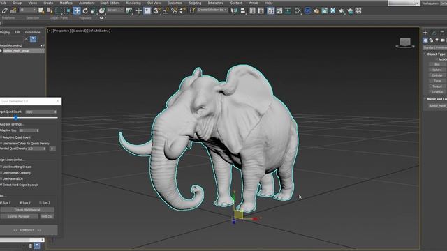 Quad Remesher for 3ds Max - QuickStart tutorial смотреть онлайн