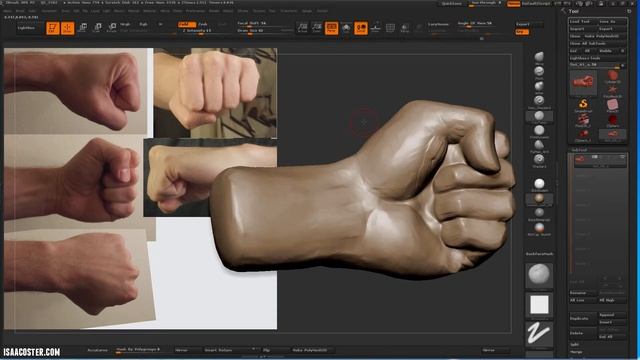 Sculpting A Fist in Zbrush - Part 3 смотреть онлайн