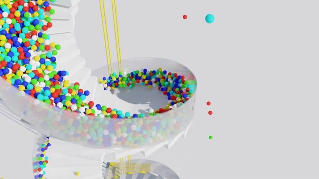 20,000 Balls on stair | Blender Cycle | Rigid body simulation смотреть онлайн